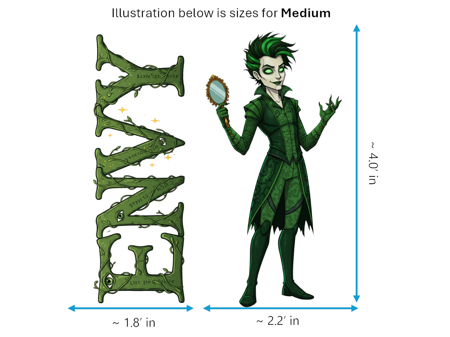 Envy Sticker and Magnet – Invidia 7 Sinkins™ – Personification of Envy | Waterproof & UV-Proof