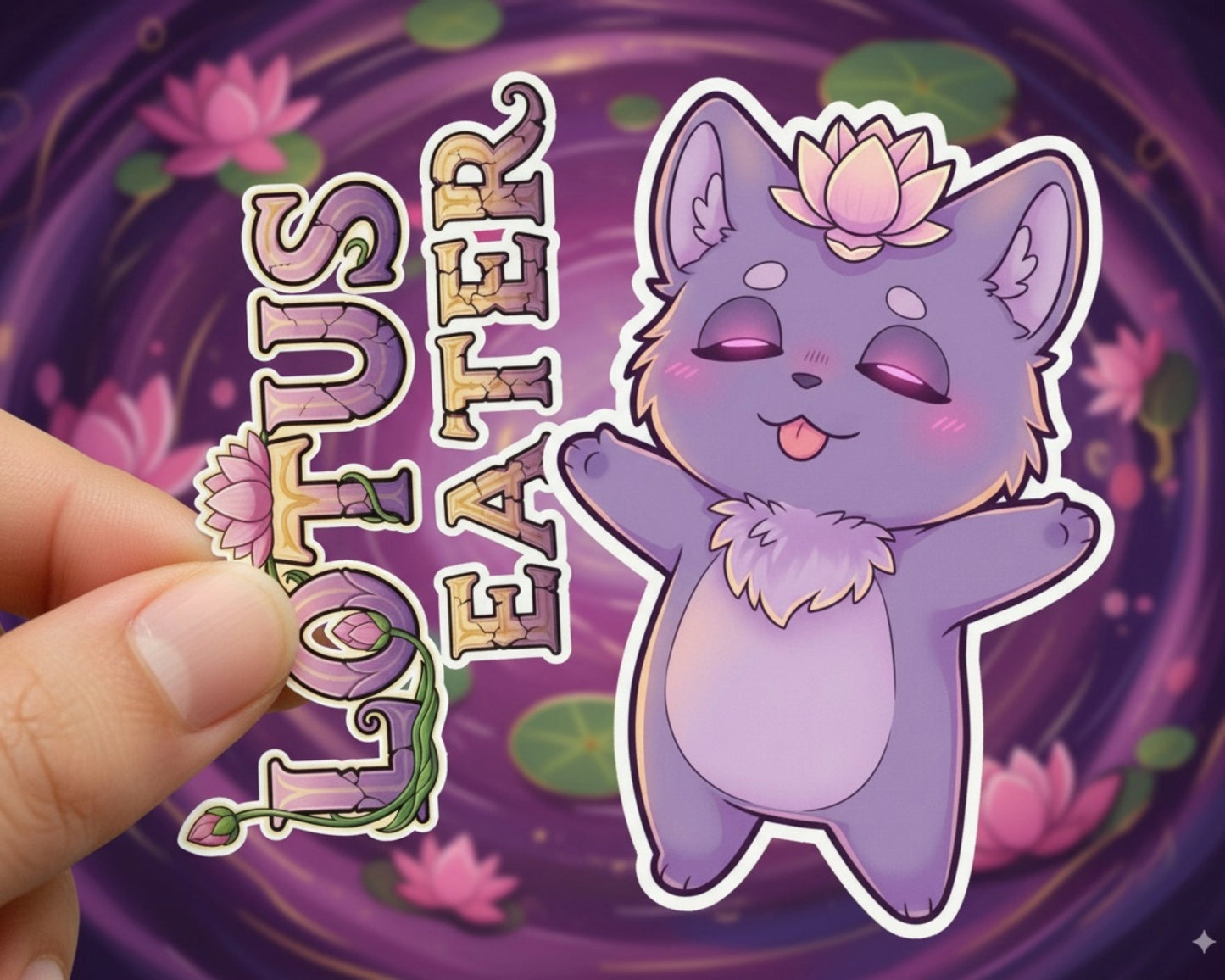 Lotus-Eater Sticker and Magnet - Blissful Dreamer Mythkins™ – Mythological Creature | Waterproof & UV-Proof