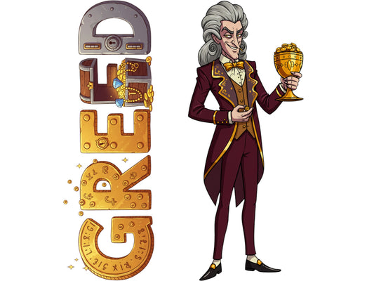 Greed Sticker and Magnet – Avaritia 7 Sinkins™ – Personification of Greed | Waterproof & UV-Proof