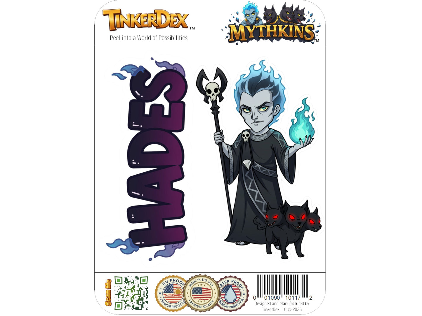 Hades Sticker and Magnet – Plouton Mythkins™ – Greek God of the Underworld | Waterproof & UV-Proof