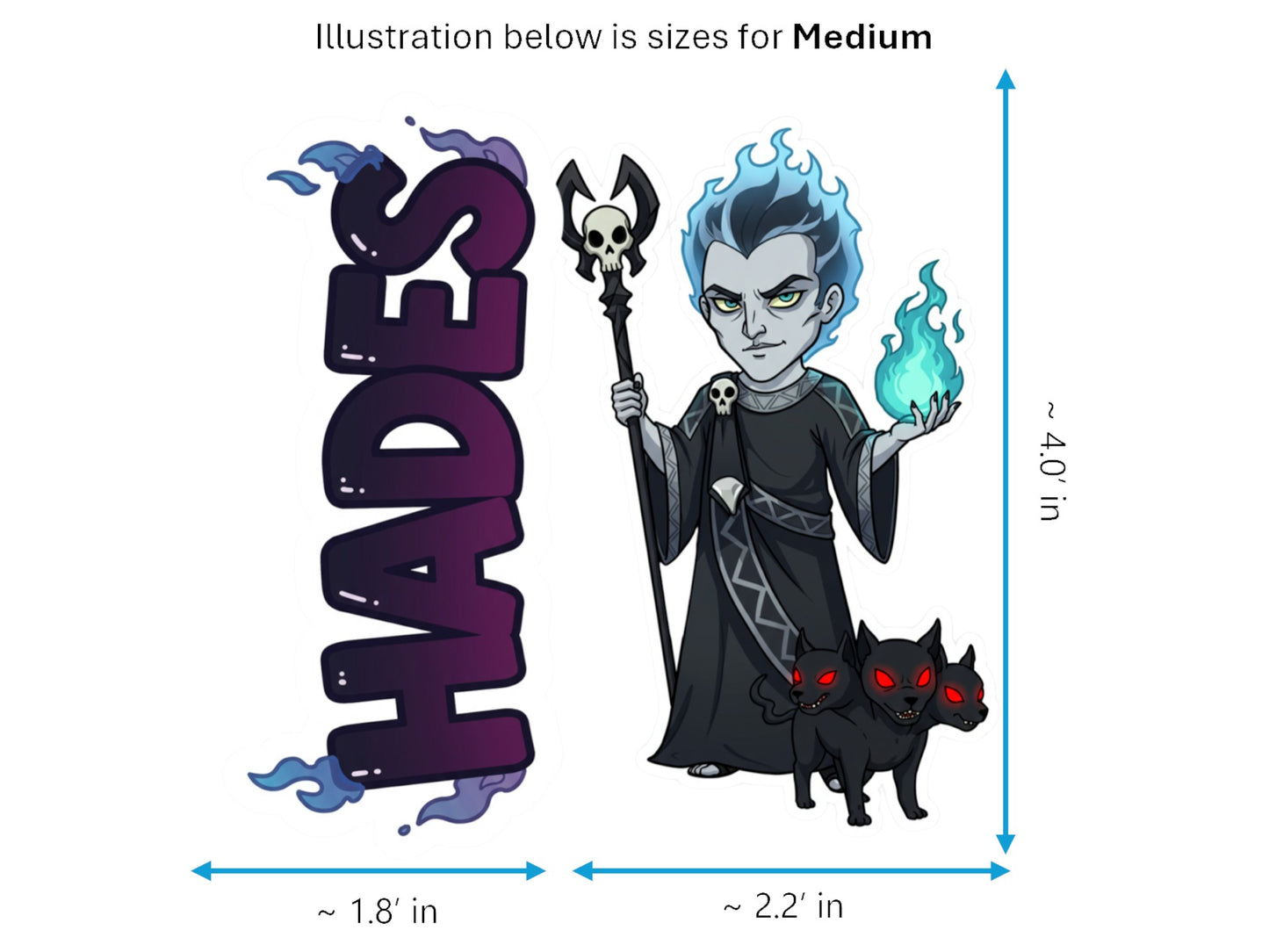 Hades Sticker and Magnet – Plouton Mythkins™ – Greek God of the Underworld | Waterproof & UV-Proof