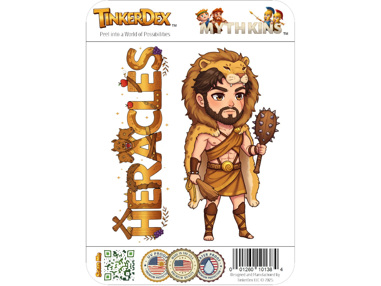 Heracles Sticker and Magnet – Kallinikos Mythkins™ – Greatest Greek Hero | Waterproof & UV-Proof