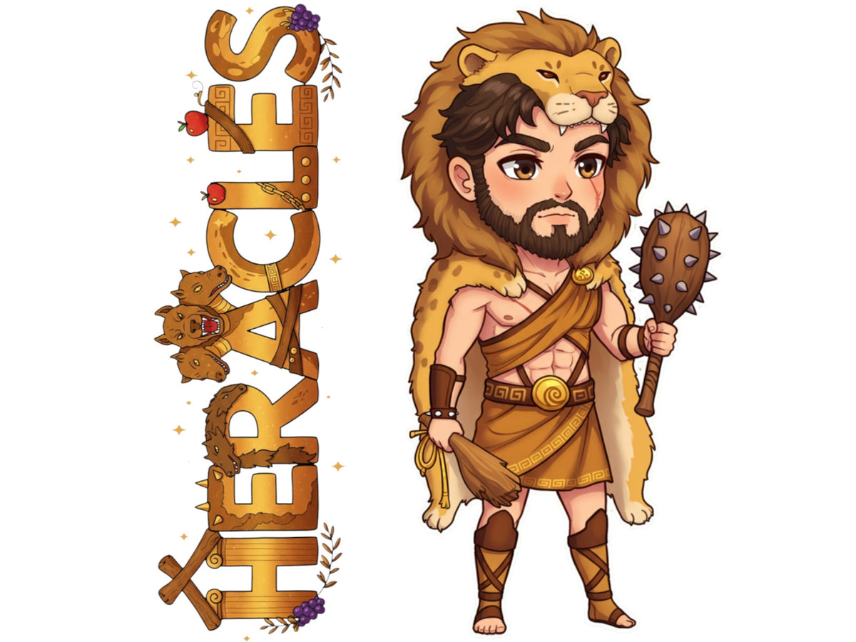 Heracles Sticker Heracles Sticker and Magnet – Kallinikos Mythkins™ – Greatest Greek He ...