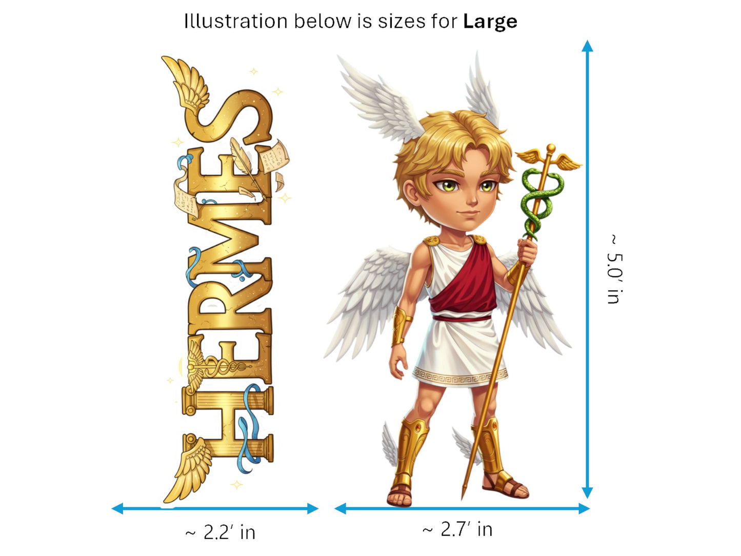 Hermes Sticker and Magnet – Diaktoros Mythkins™ – Messenger of the Gods | Waterproof & UV-Proof