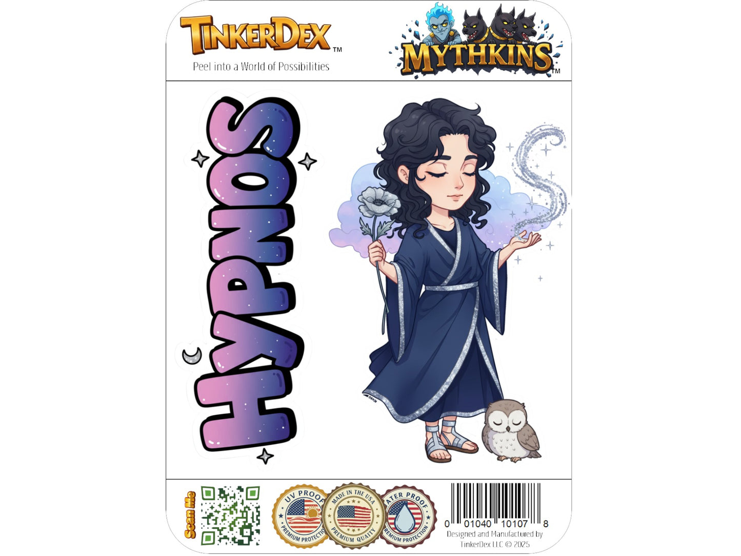 Hypnos Sticker and Magnet – Hedymos Mythkins™ – Greek God of Sleep | Waterproof & UV-Proof