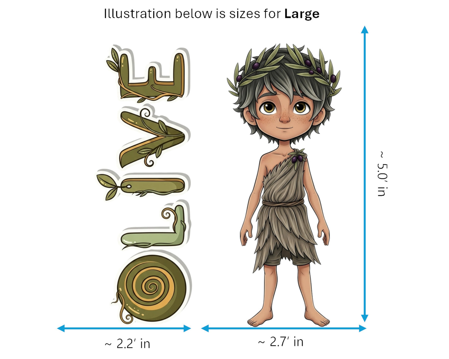 Olive Sticker and Magnet - The Peace Bearer Treekins™ – Mediterranean Spirit | Waterproof & UV-Proof