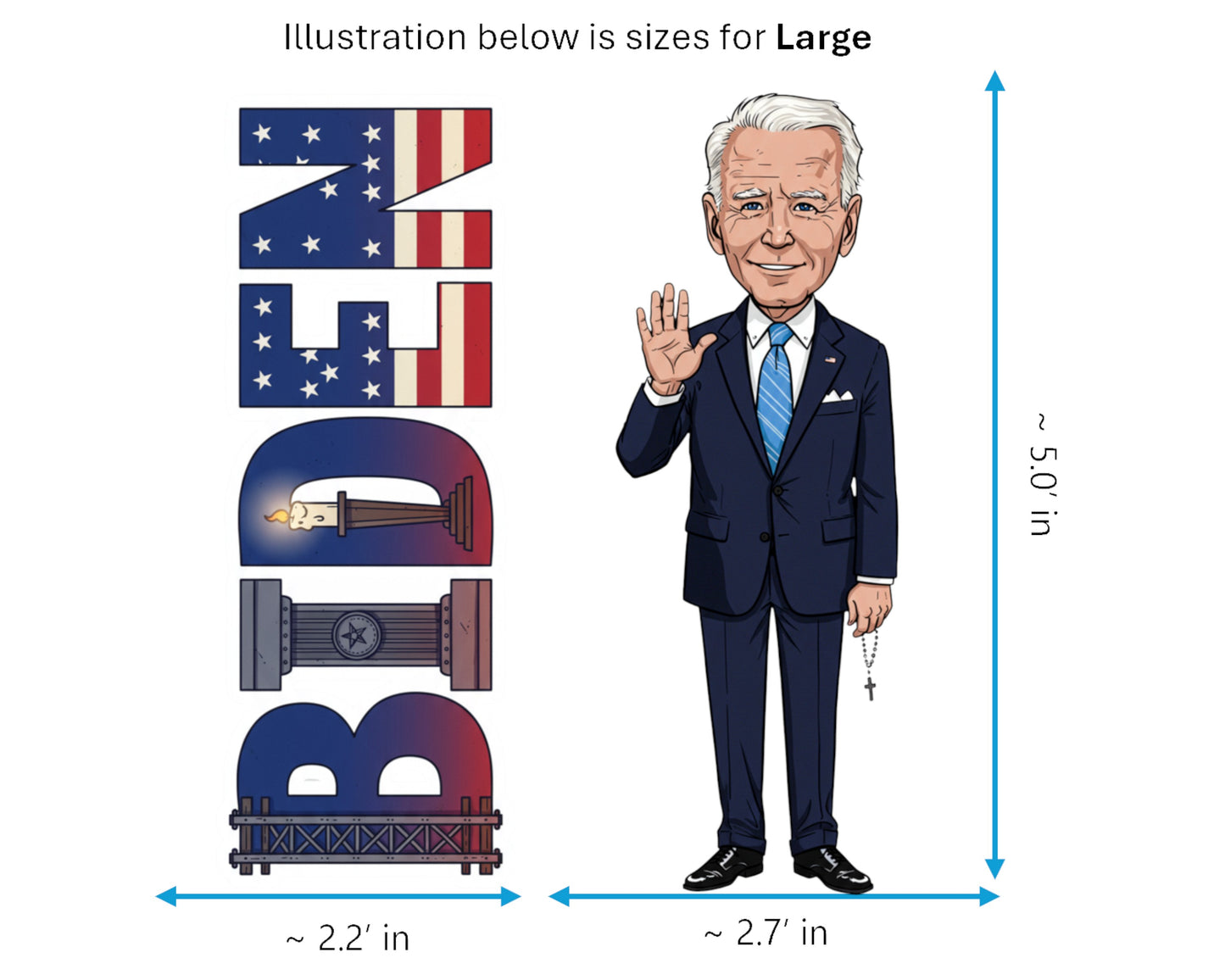 Joe Biden Sticker and Magnet - Amtrak Joe Histkins™ – 46th U.S. President | Waterproof & UV-Proof