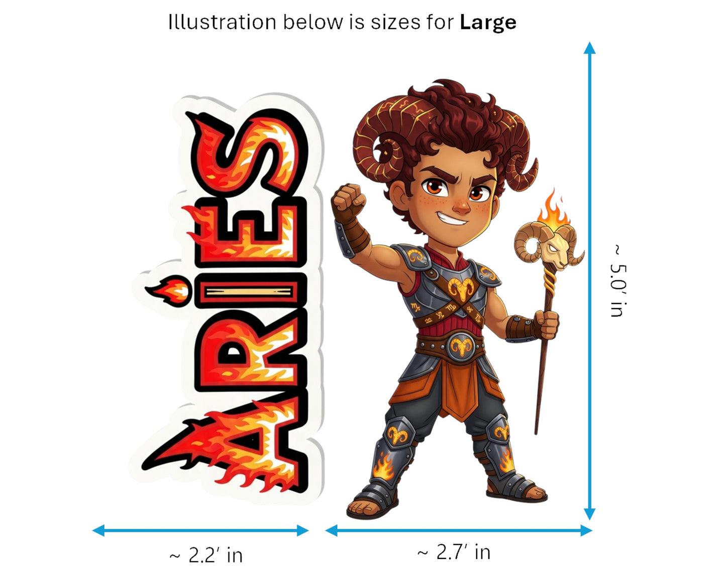 Aries Sticker and Magnet - the Daring Ram Horoskins™ – Zodiac Fire Sign | Waterproof & UV-Proof