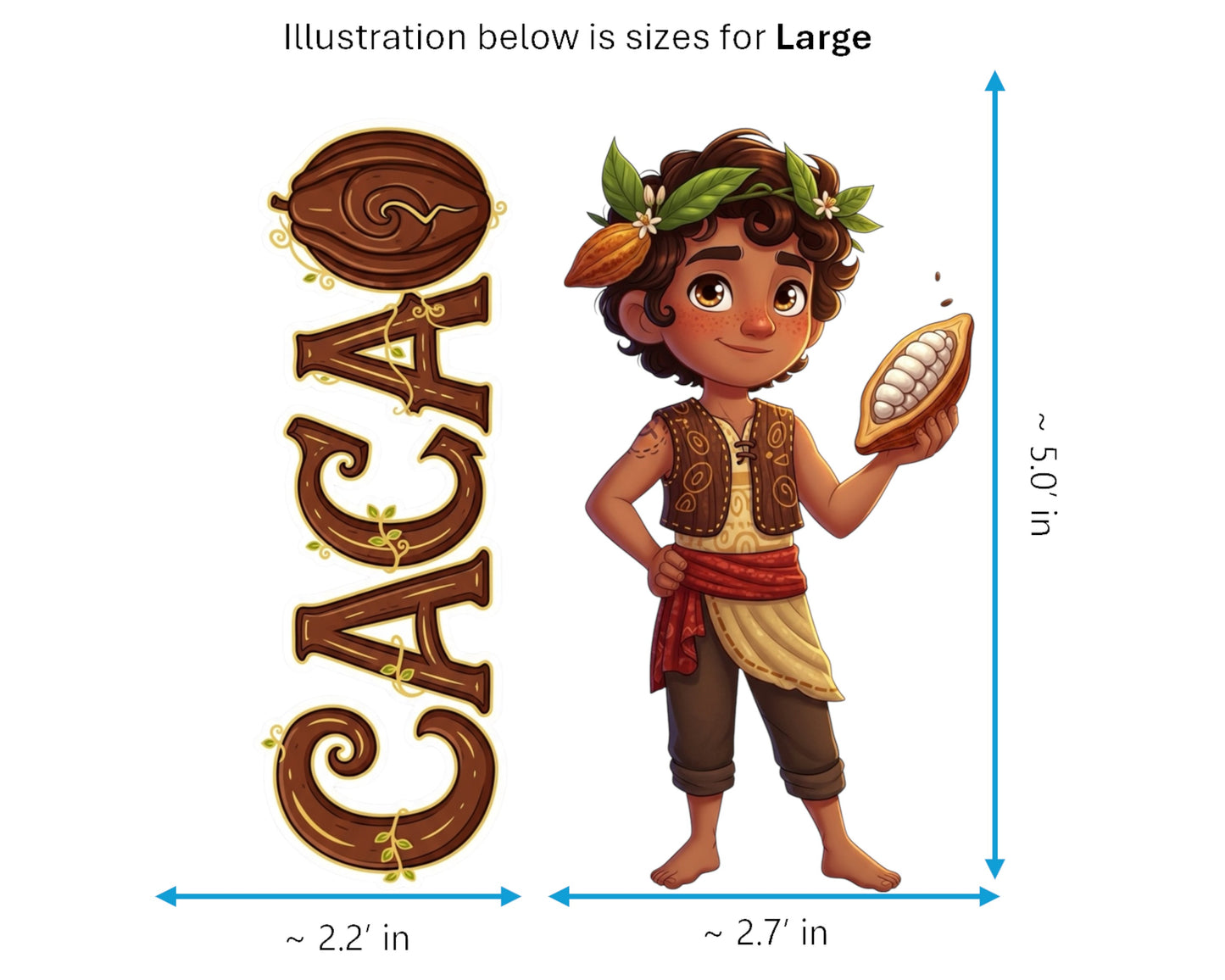 Cacao Sticker and Magnet - The Food of the Gods Treekins™ – Rainforest Spirit | Waterproof & UV-Proof