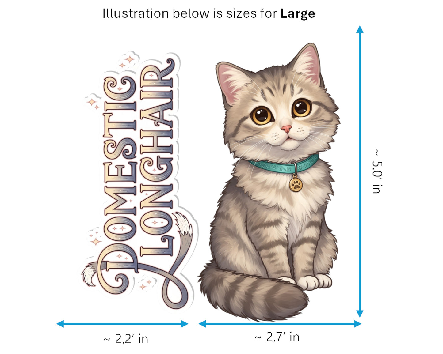 Domestic Shorthair Sticker and Magnet - Household Favorite Purrkins™ – Mixed Breed Cat | Waterproof & UV-Proof