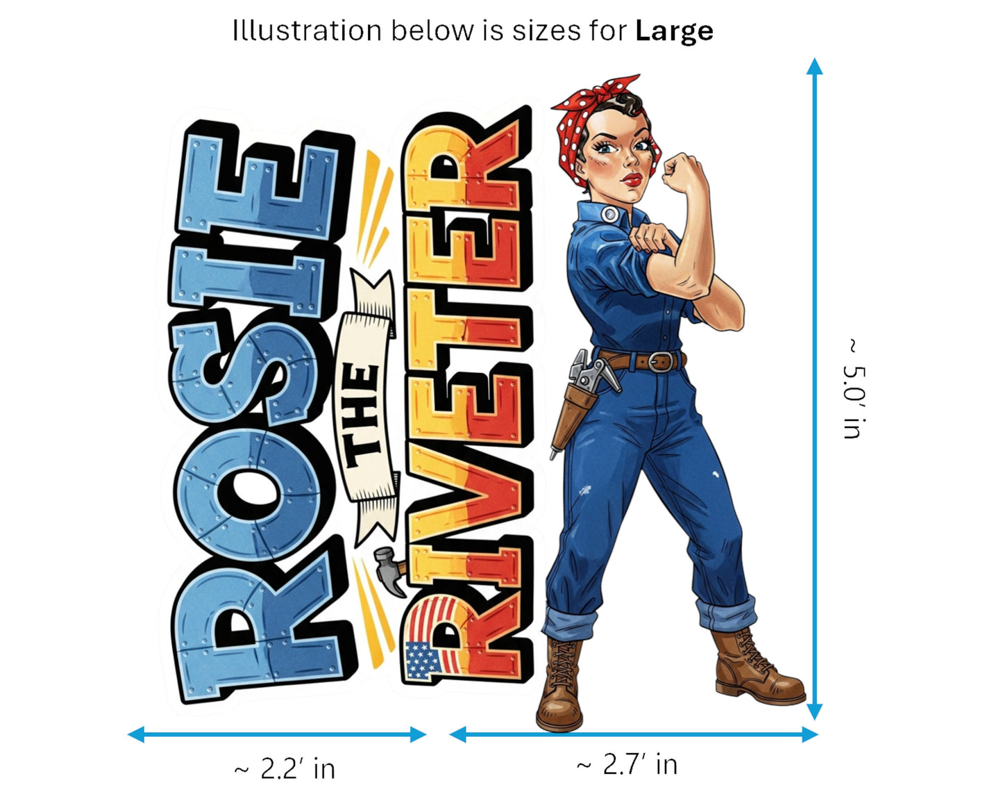 Rosie the Riveter Sticker and Magnet - The Feminist Icon Histkins™ – Feminist and WWII Icon | Waterproof & UV-Proof