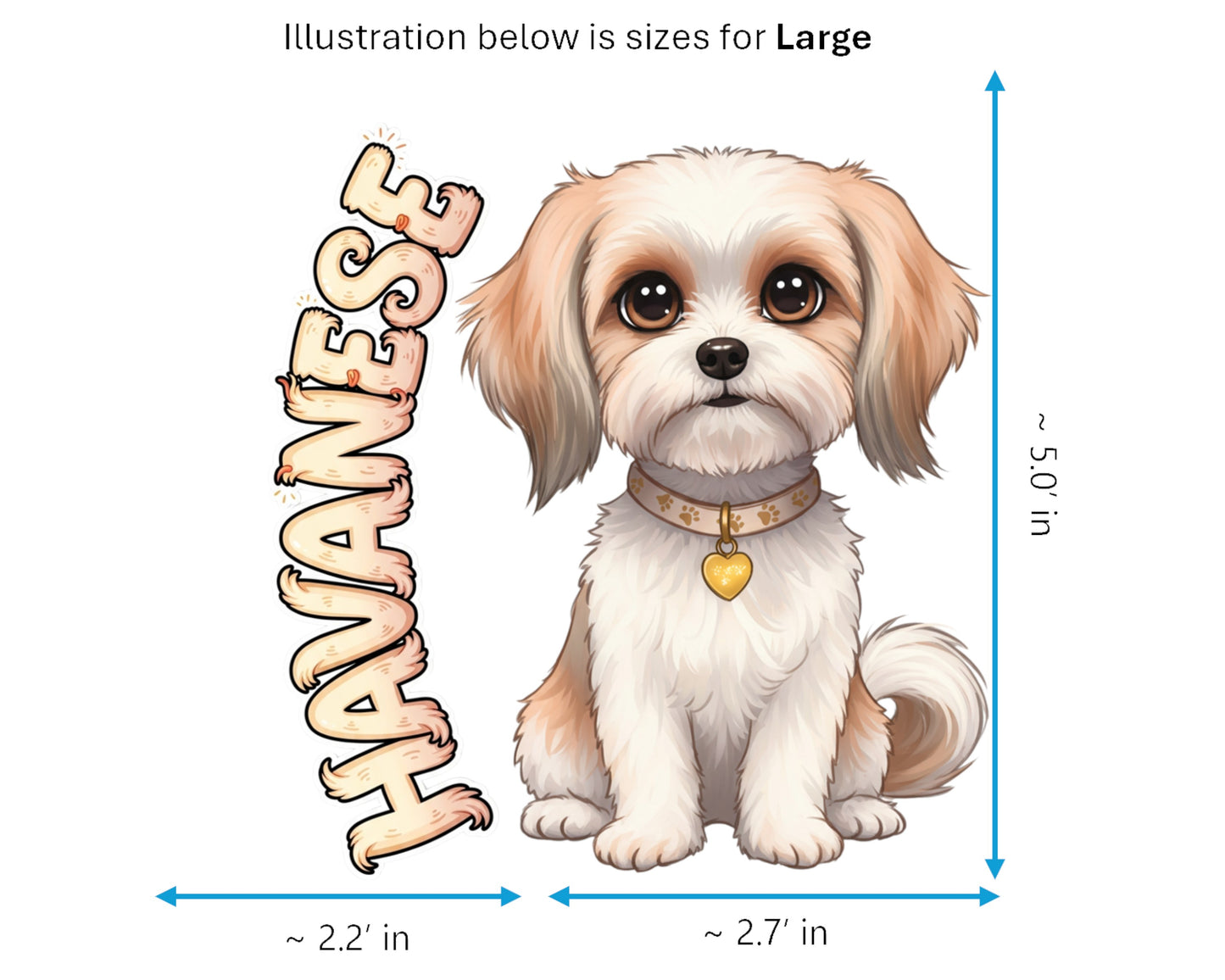 Havanese Sticker and Magnet - Cheerful Charmer Pawkins™ – Companion Dog Breed | Waterproof & UV-Proof