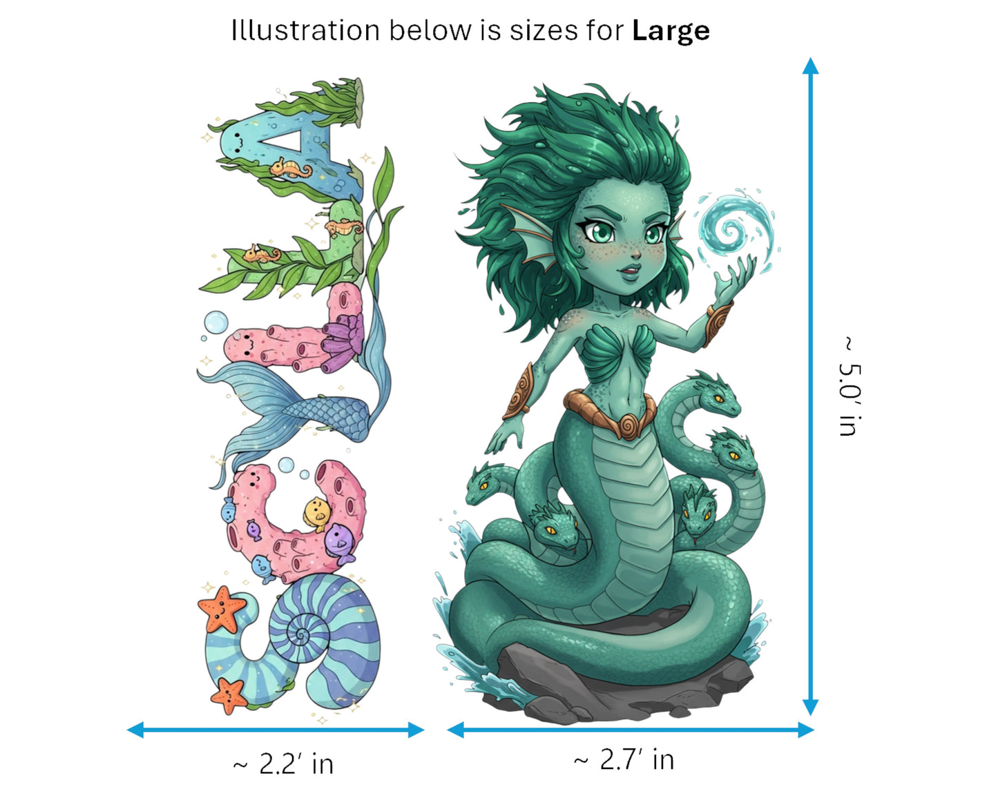 Scylla Sticker and Magnet - Terror of the Strait Mythkins™ – Greek Sea Monster | Waterproof & UV-Proof