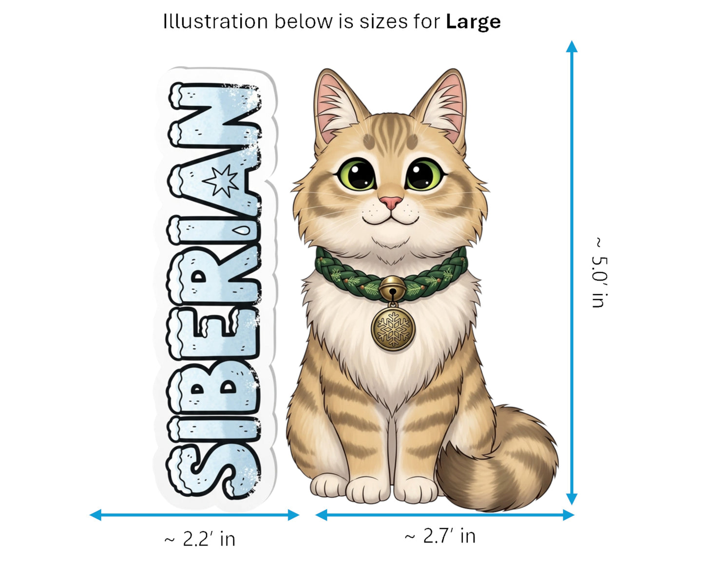 Siberian Sticker and Magnet - Forest Cat of Russia Purrkins™ – Domestic Cat Breed | Waterproof & UV-Proo