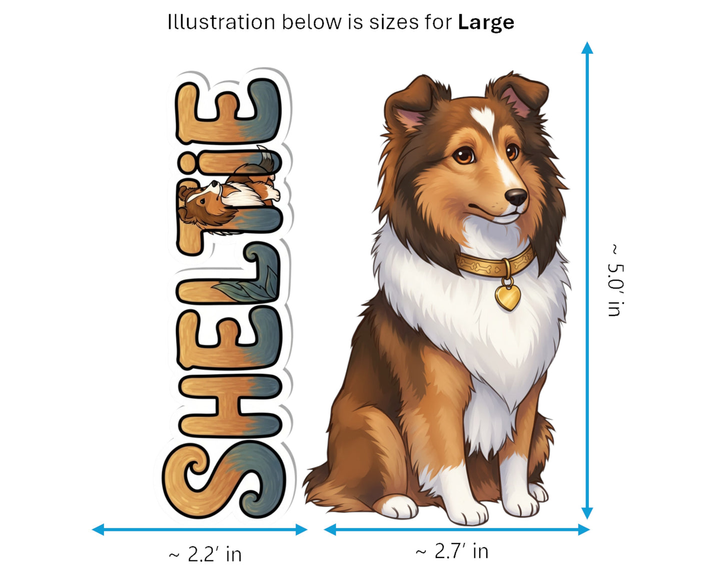 Sheltie Sticker and Magnet - Shadow of the Isles Pawkins™ – Herding Dog Breed | Waterproof & UV-Proof