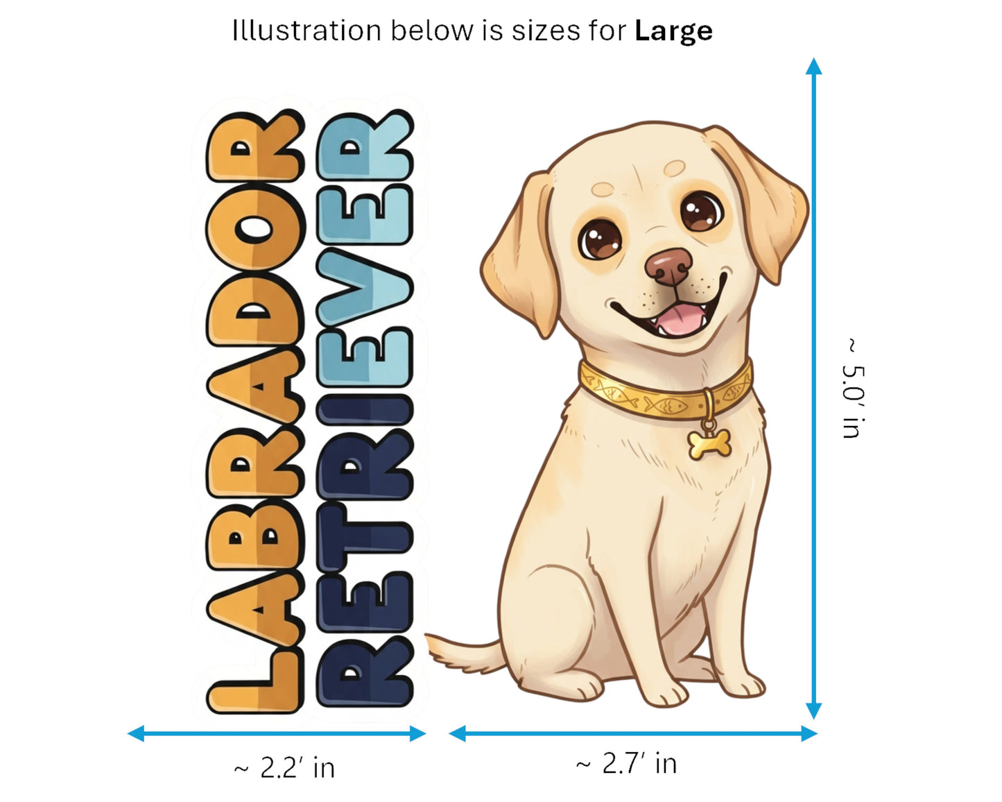 Labrador Retriever Sticker and Magnet - Friendly Fetcher Pawkins™ – Sporting Dog Breed | Waterproof & UV-Proof