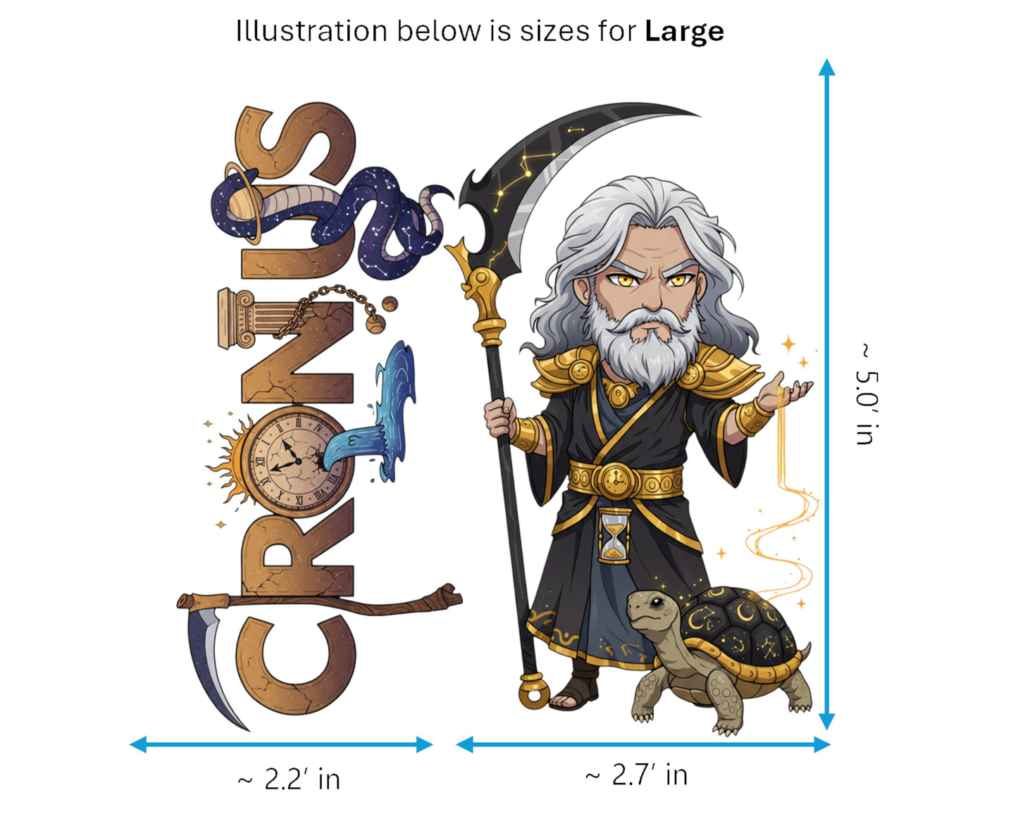 Cronus Sticker and Magnet - Lord of Time Mythkins™ – Titan God of Time | Waterproof & UV-Proof