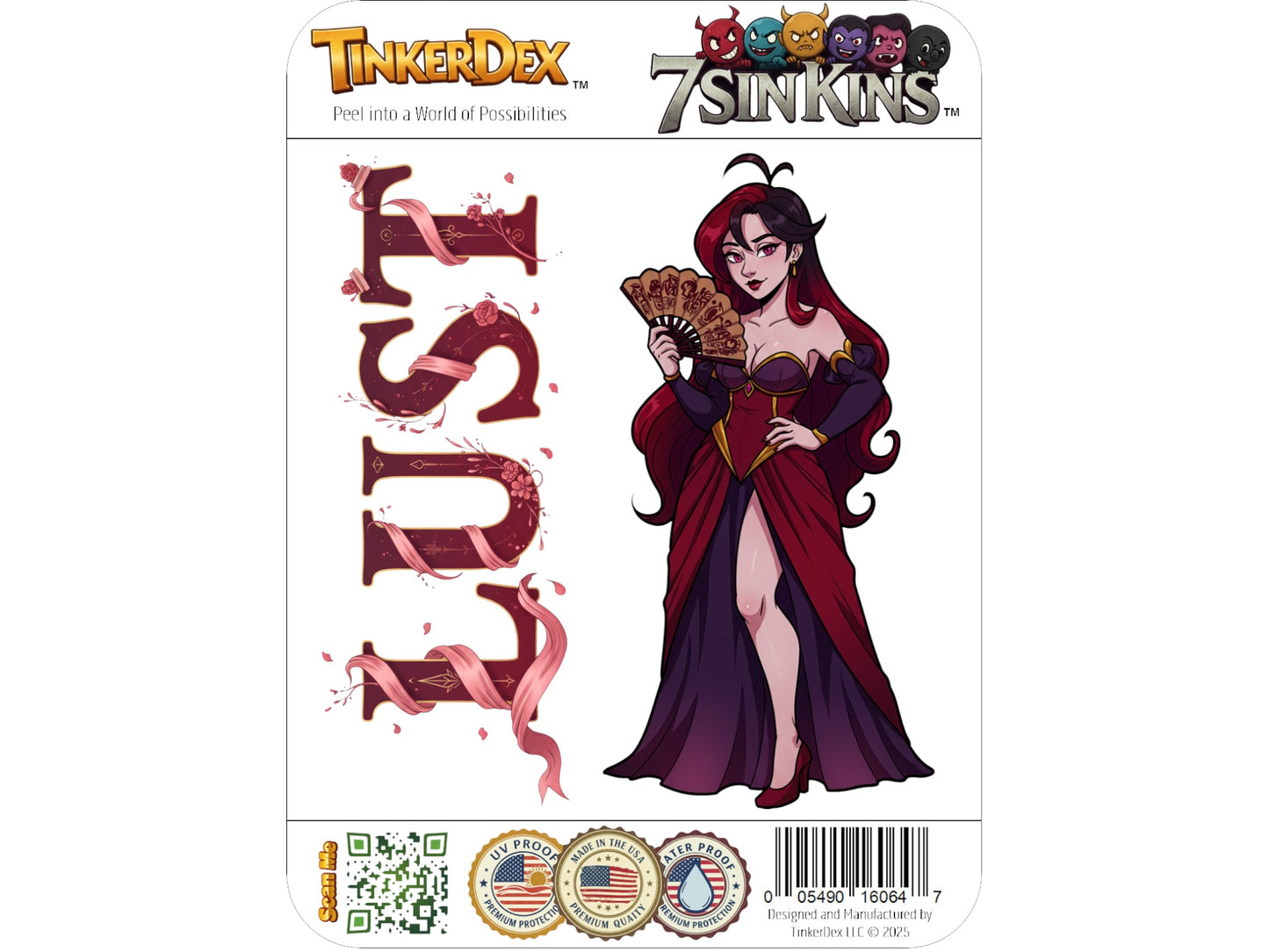 Lust Sticker and Magnet – Luxuria 7 Sinkins™ – Personification of Lust | Waterproof & UV-Proof