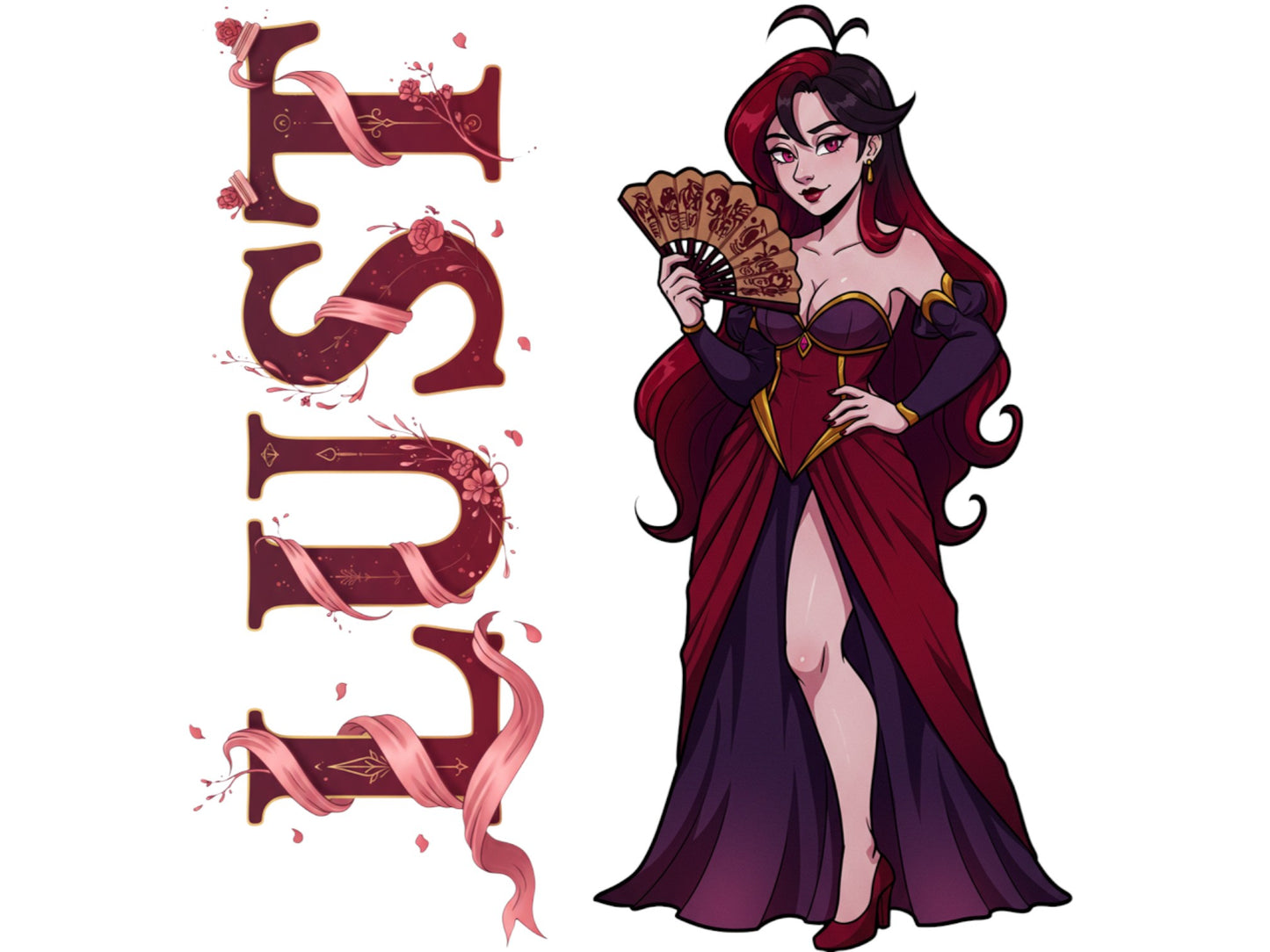 Lust Sticker and Magnet – Luxuria 7 Sinkins™ – Personification of Lust | Waterproof & UV-Proof