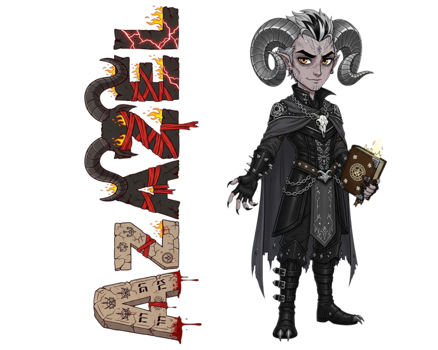 Azazel Sticker and Magnet - the Forbidden Teacher Biblikins™ – Apocryphal Fallen Angel | Waterproof & UV-Proof