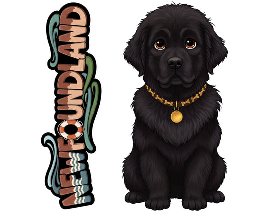 Newfoundland Sticker and Magnet - Gentle Giant Pawkins™ – Working Dog Breed | Waterproof & UV-Proof