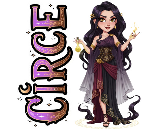 Circe Sticker and Magnet - Enchantress of Aeaea Mythkins™ – Greek Mythology Sorceress | Waterproof & UV-Proof