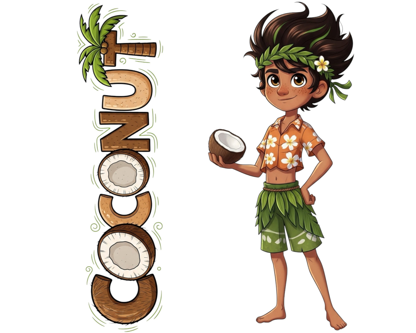 Coconut Sticker and Magnet - The Island Dweller Treekins™ – Tropical Spirit | Waterproof & UV-Proof