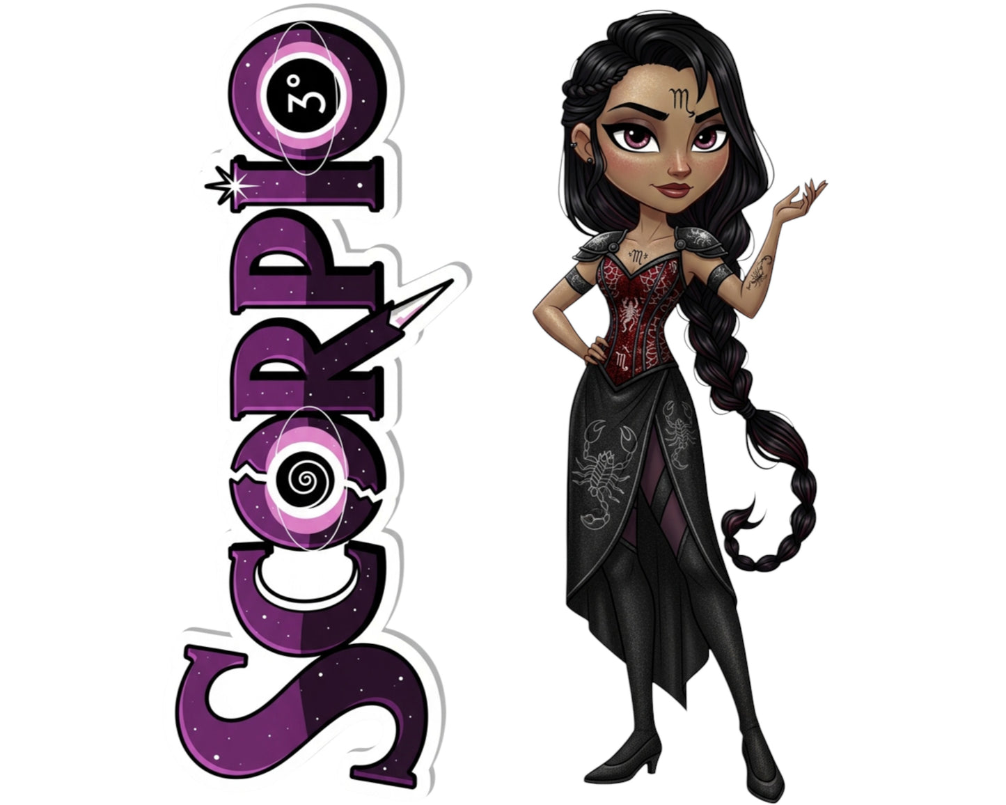 Scorpio Sticker and Magnet - Enigmatic Scorpion Horoskins™ – Zodiac Water Sign | Waterproof & UV-Proof
