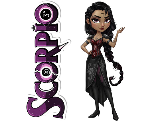 Scorpio Sticker and Magnet - Enigmatic Scorpion Horoskins™ – Zodiac Water Sign | Waterproof & UV-Proof