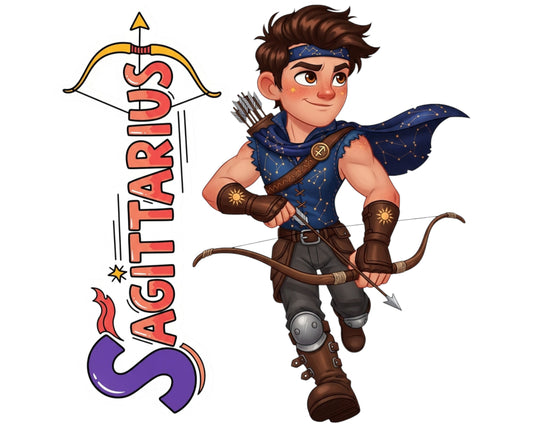 Sagittarius Sticker and Magnet - the Adventurer Horoskins™ – Zodiac Fire Sign | Waterproof & UV-Proof