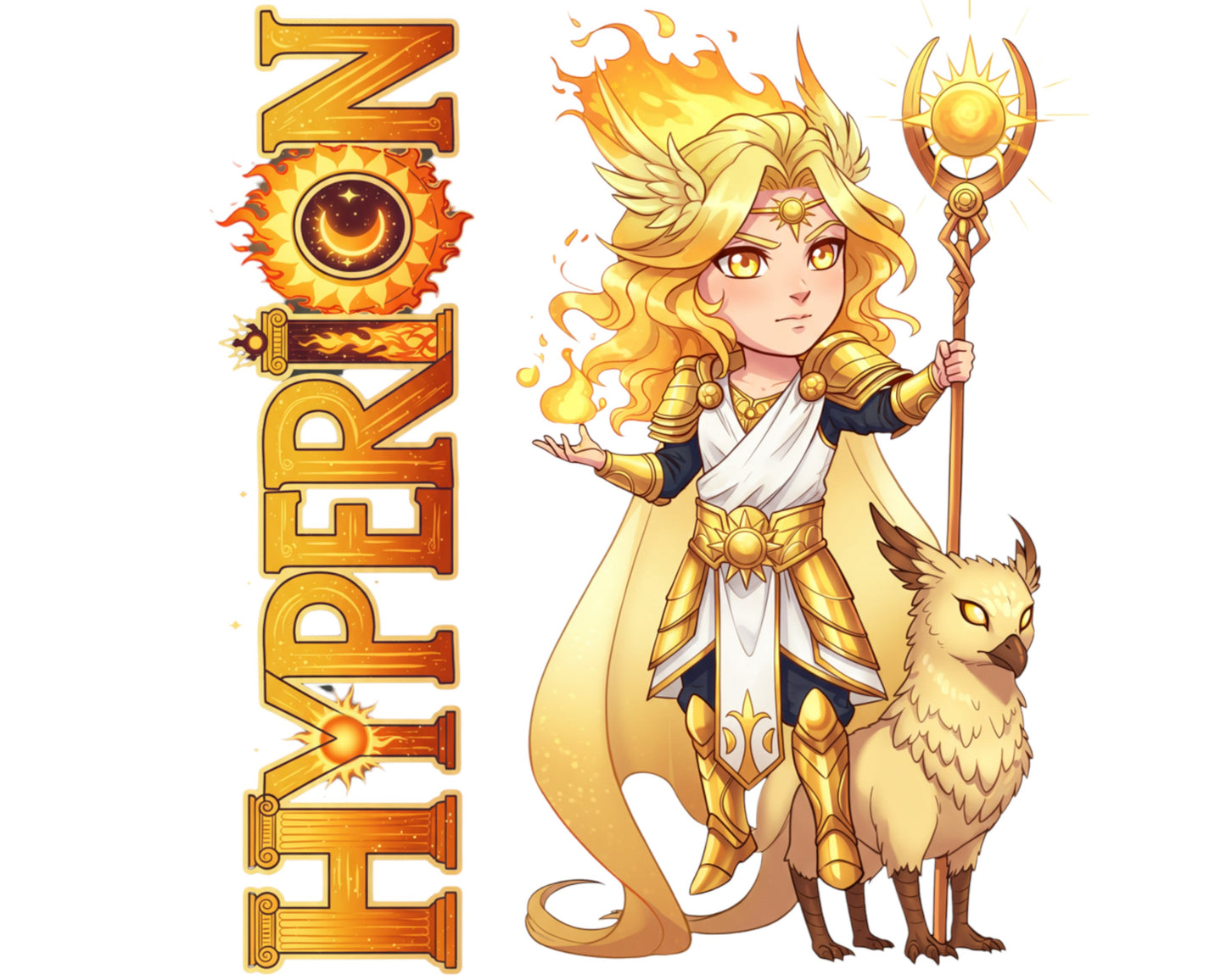 Hyperion Sticker and Magnet - Lord of Light Mythkins™ – Titan God of Light | Waterproof & UV-Proof