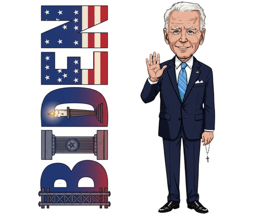 Joe Biden Sticker and Magnet - Amtrak Joe Histkins™ – 46th U.S. President | Waterproof & UV-Proof