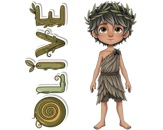 Olive Sticker and Magnet - The Peace Bearer Treekins™ – Mediterranean Spirit | Waterproof & UV-Proof