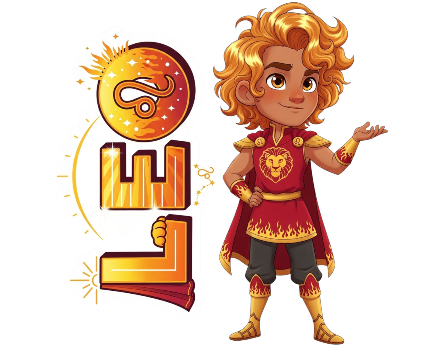 Leo Sticker and Magnet - the Regal Lion Horoskins™ – Zodiac Fire Sign | Waterproof & UV-Proof