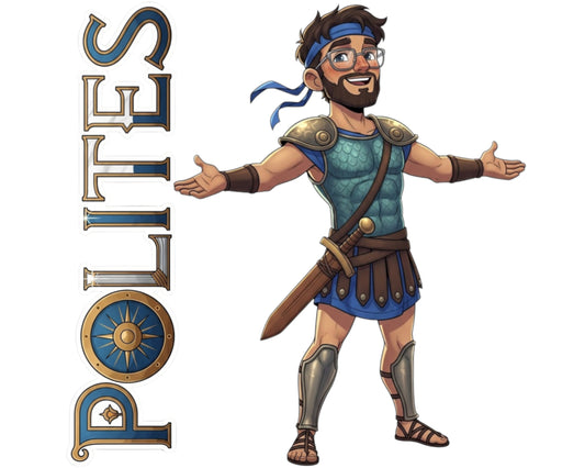 Polites Sticker and Magnet - The Loyal Companion Mythkins™ – Greek Hero | Waterproof & UV-Proof