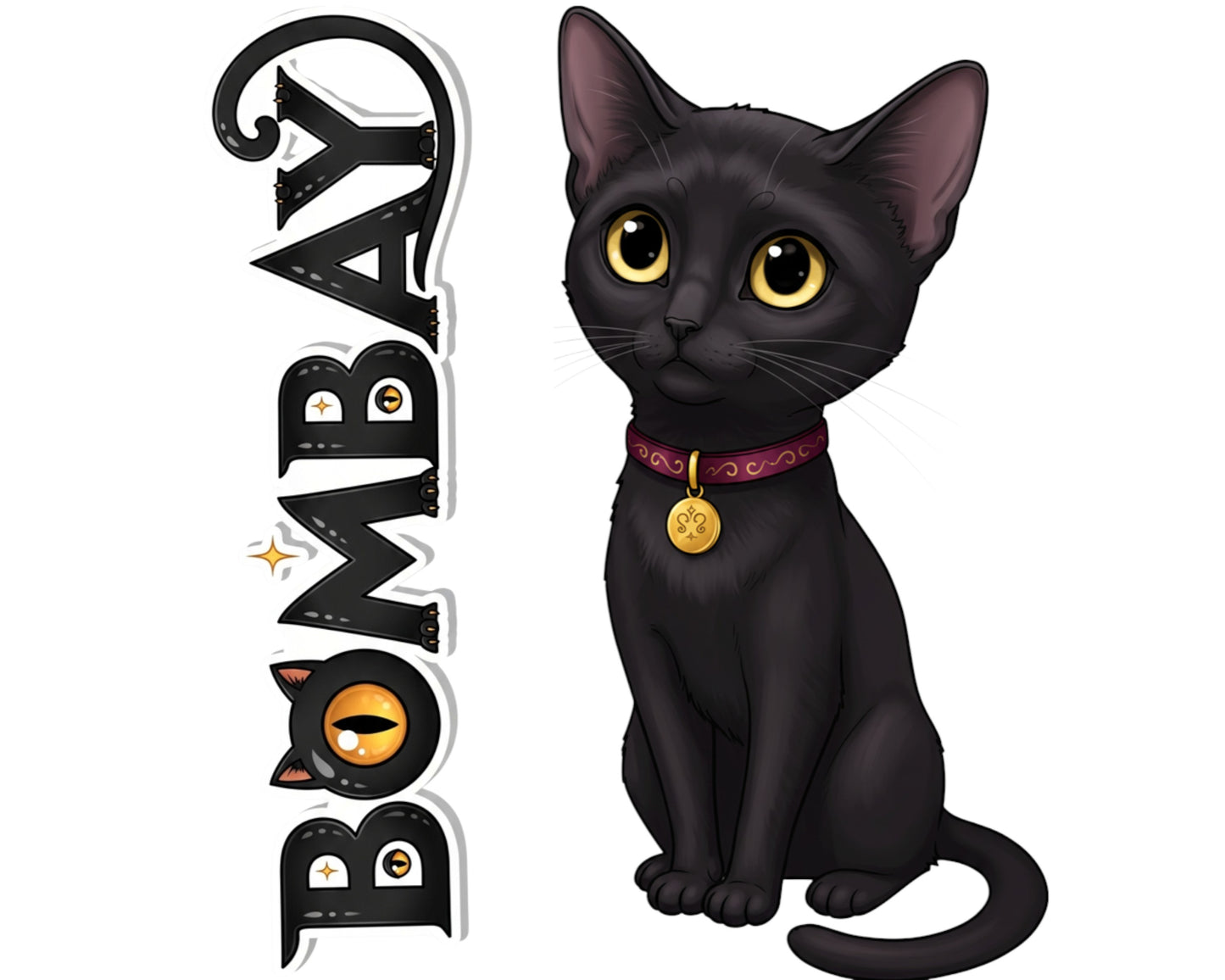 Bombay Sticker and Magnet - the Parlor Panther Purrkins™ – Domestic Cat Breed | Waterproof & UV-Proo