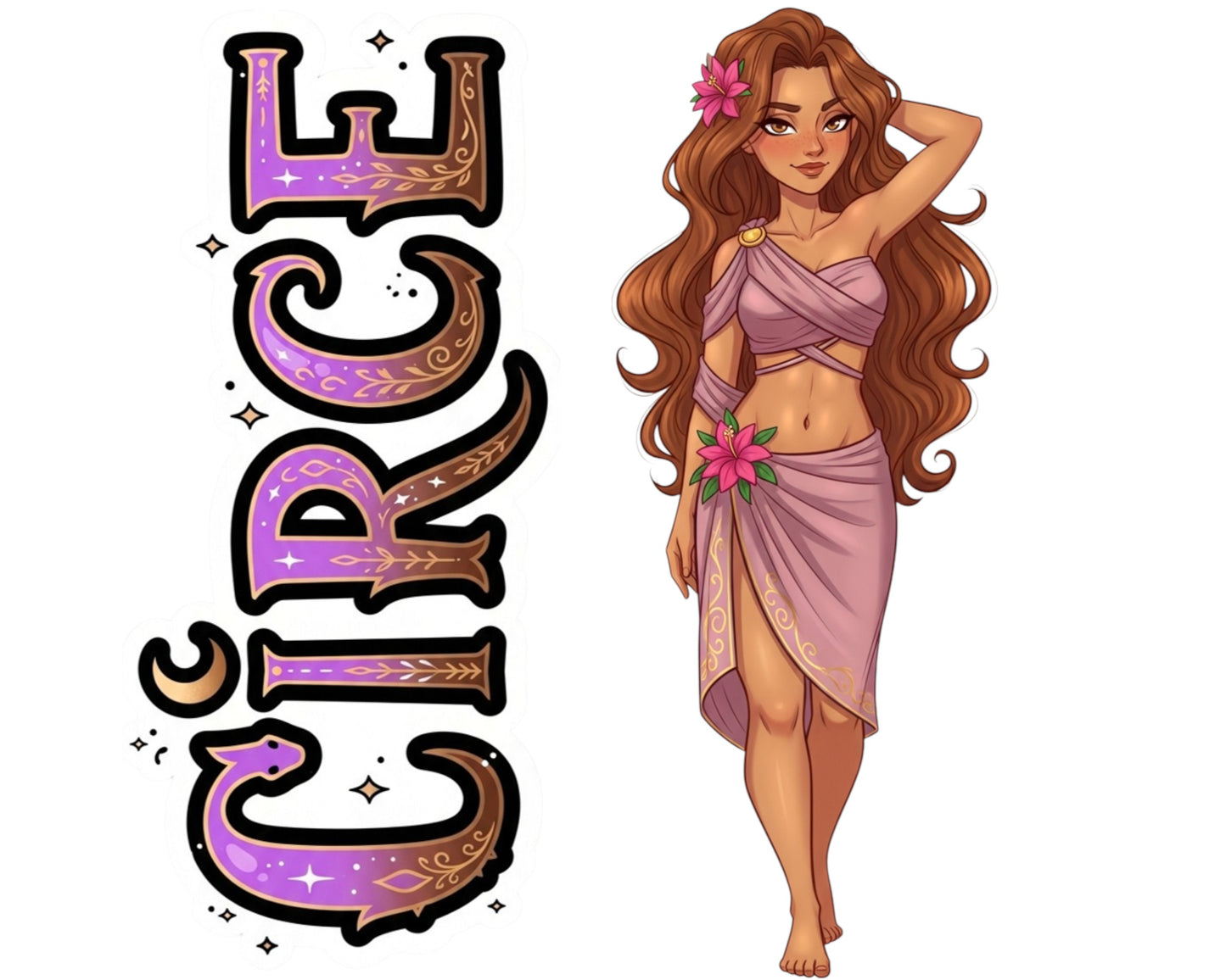 Circe Sticker and Magnet - the Divine Nymph Mythkins™ – Greek Mythology Nymph | Waterproof & UV-Proof