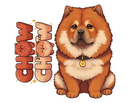 Chow Chow Sticker and Magnet - Puffy-Lion Dog Pawkins™ – Ancient Dog Breed | Waterproof & UV-Proof