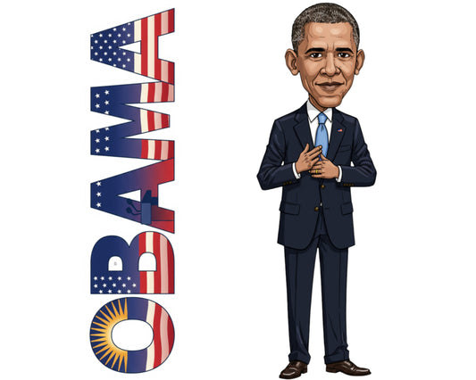 Barack Obama Sticker and Magnet - No-Drama Obama Histkins™ – 44th U.S. President | Waterproof & UV-Proof