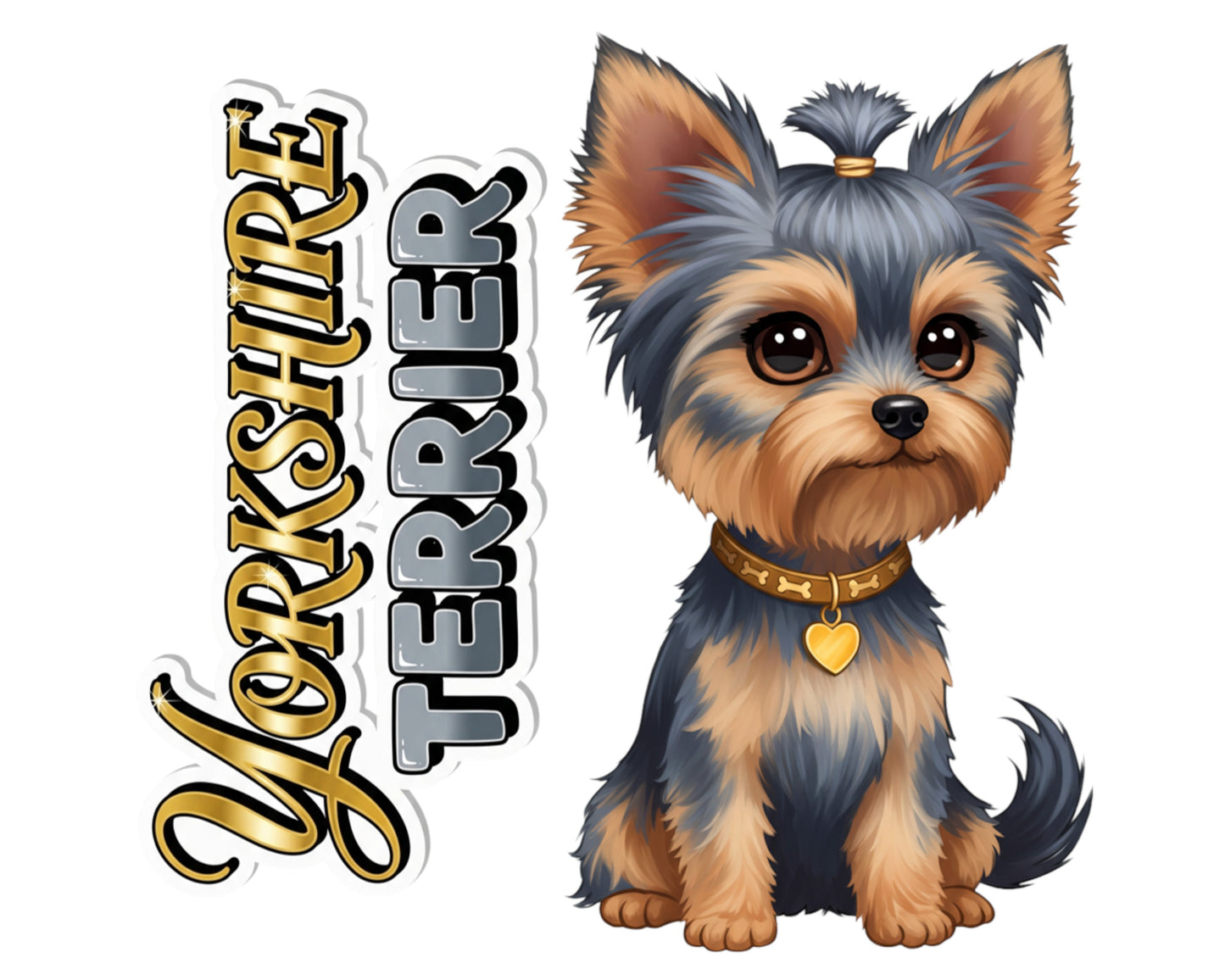 Yorkshire Terrier Sticker and Magnet - Tomboy Toy Pawkins™ – Toy Terrier Dog Breed | Waterproof & UV-Proof