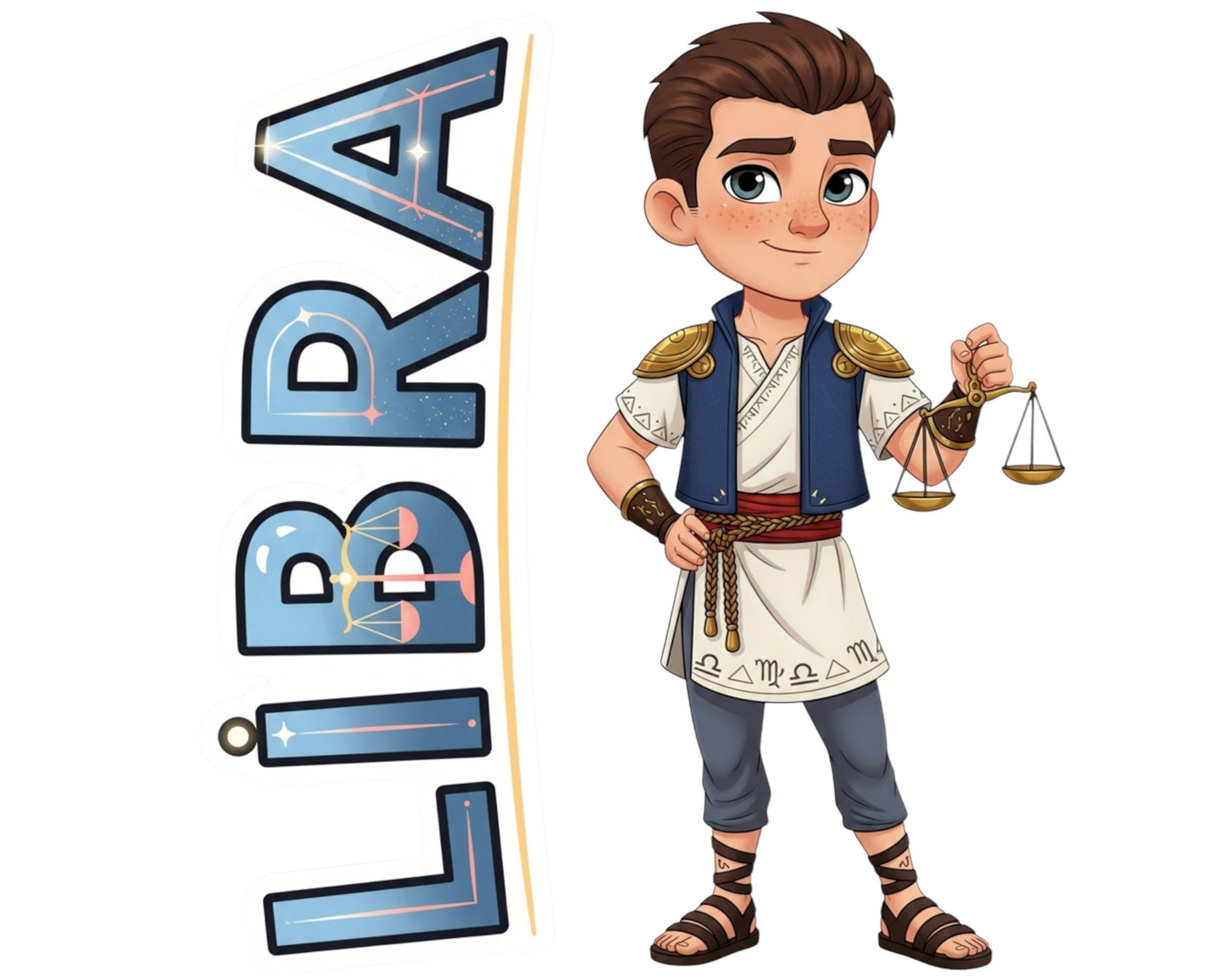 Libra Sticker and Magnet - the Harmonizer Horoskins™ – Zodiac Air Sign | Waterproof & UV-Proof