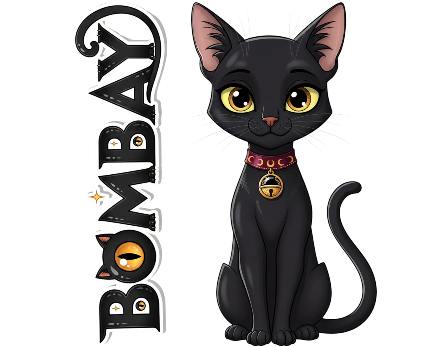 Bombay Sticker and Magnet - the Parlor Panther Purrkins™ – Domestic Cat Breed | Waterproof & UV-Proof