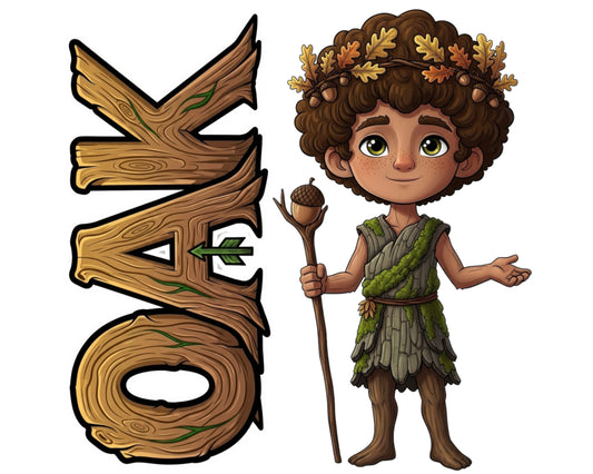 Oak Sticker and Magnet - The Forest King Treekins™ – Forest Guardian | Waterproof & UV-Proof