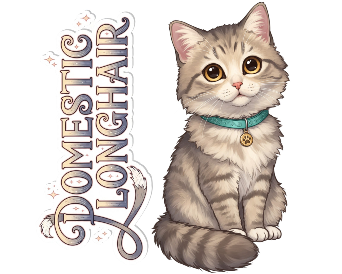 Domestic Shorthair Sticker and Magnet - Household Favorite Purrkins™ – Mixed Breed Cat | Waterproof & UV-Proof