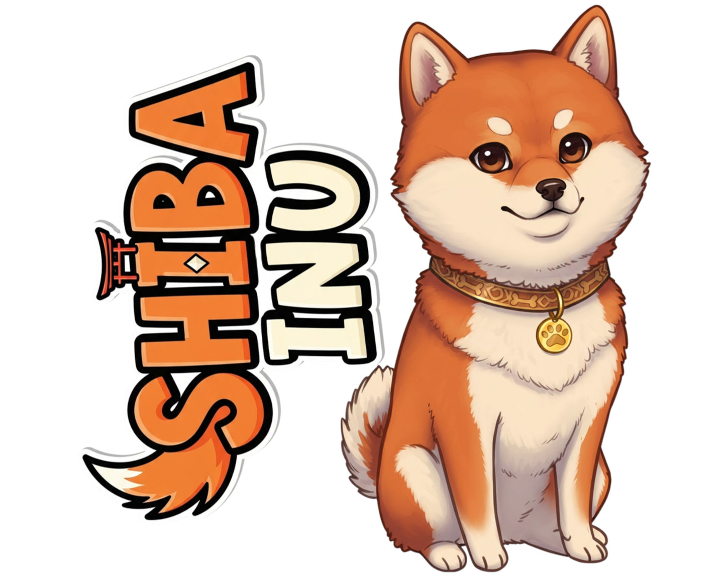 Shiba Inu Sticker and Magnet - Internet's Doge Pawkins™ – Japanese Dog Breed | Waterproof & UV-Proof