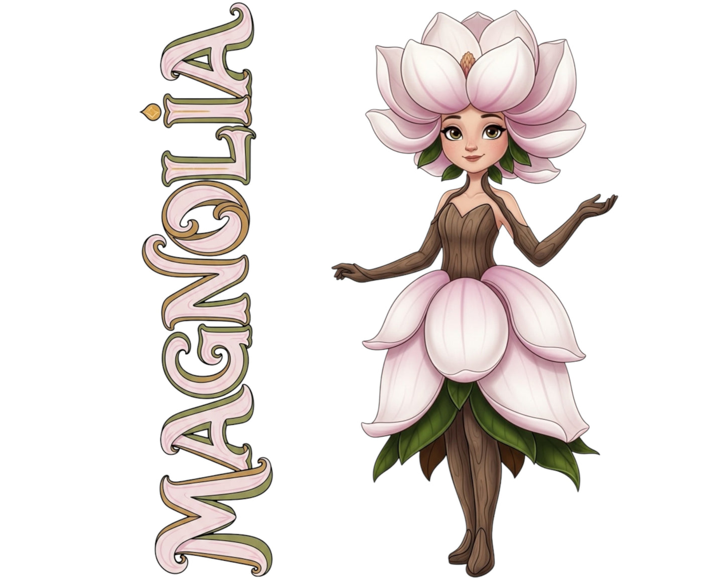 Magnolia Sticker and Magnet - The Southern Belle Treekins™ – Southern Flower Spirit | Waterproof & UV-Proof