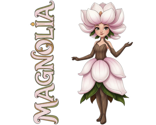 Magnolia Sticker and Magnet - The Southern Belle Treekins™ – Southern Flower Spirit | Waterproof & UV-Proof