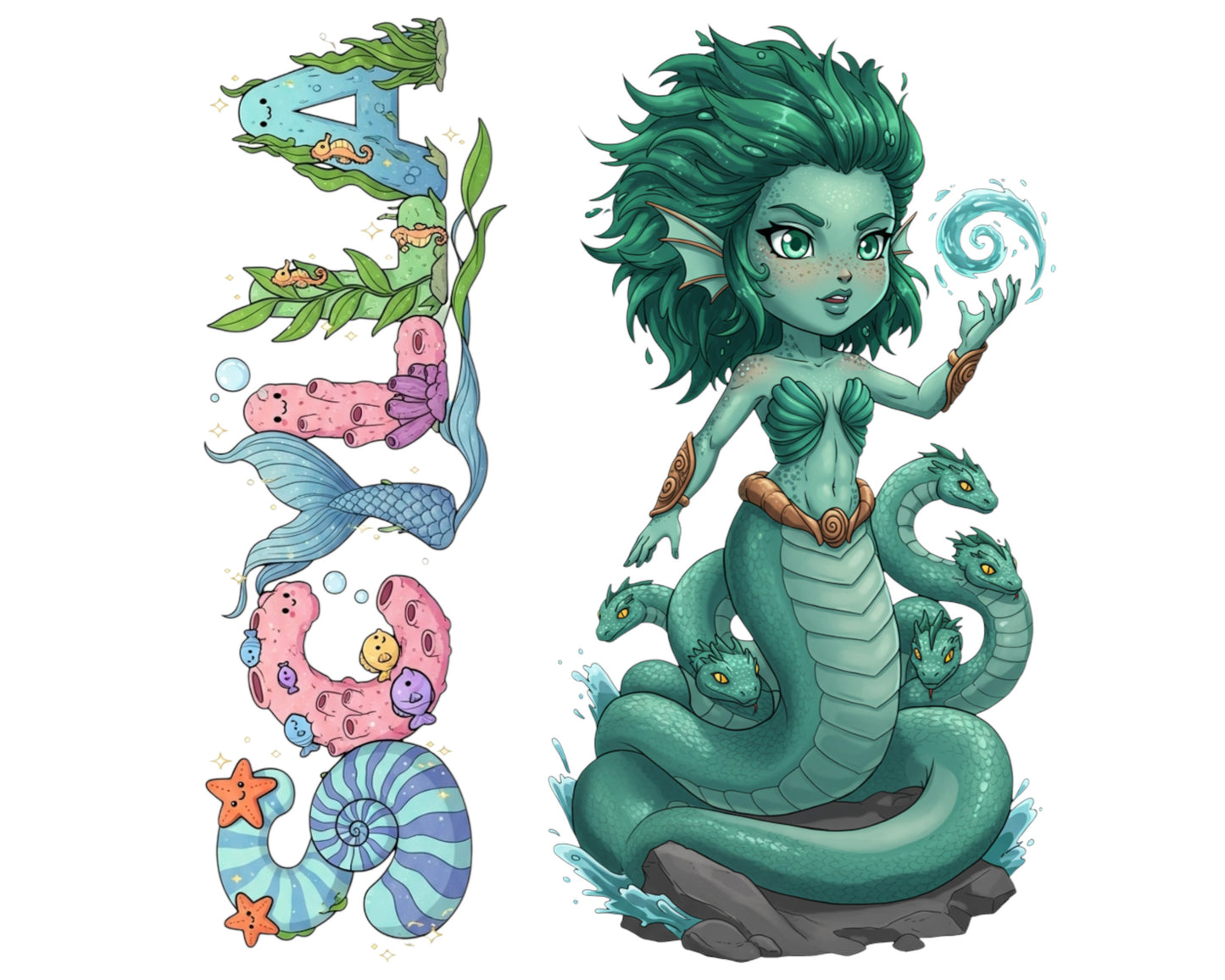 Scylla Sticker and Magnet - Terror of the Strait Mythkins™ – Greek Sea Monster | Waterproof & UV-Proof