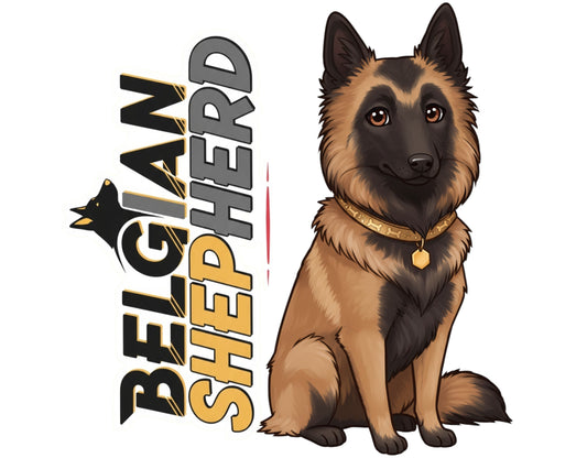 Belgian Shepherd Sticker and Magnet - K9 Protector Pawkins™ – Herding Dog Breed | Waterproof & UV-Proof