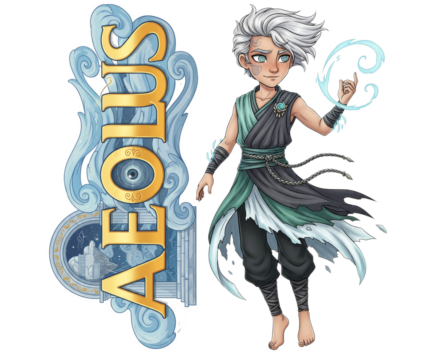 Aeolus Sticker and Magnet - Keeper of the Winds Mythkins™ – Greek God of Winds | Waterproof & UV-Proof
